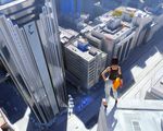  artist_request black_hair city cityscape faith_connors mirror's_edge official_art rooftop scenery short_hair solo 