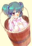  bucket in_bucket in_container kisume nokishita solo tears touhou twintails wooden_bucket 