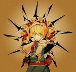  :p alice_margatroid blonde_hair book doll green_eyes hairband lance lieutenant_dan polearm short_hair solo string tongue tongue_out touhou weapon 