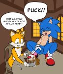 canid canine duo ejaculation english_text eulipotyphlan feces fox hedgehog hi_res lordcuckness male male/male mammal miles_prower scat sega sonic_the_hedgehog sonic_the_hedgehog_(series) text