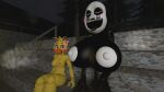 absurd_res angry big_breasts breasts chick duo female female/female five_nights_at_freddy&#039;s five_nights_at_freddy&#039;s_2 five_nights_at_freddy&#039;s_4 hi_res hot_spring huge_breasts humanoid nightmarionne_(fnaf) nipples onsen pink_nipples scottgames small_breasts toy_chica_(fnaf) water white_nipples yuuki_momofox