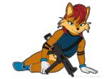 alpha_channel anthro archie_comics boots bottomless bottomless_female bulletproof_vest chipmunk clothed clothing elbow_pads female flak_jacket footwear gloves ground_squirrel gun handwear heckler_and_koch hk_ump mammal partially_clothed ranged_weapon rebeldragon101 rodent sally_acorn sciurid sega sleeveless_shirt solo sonic_the_hedgehog_(archie) sonic_the_hedgehog_(comics) sonic_the_hedgehog_(series) submachine_gun topwear vest weapon