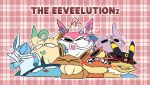 &lt;3 2023 all_eight_eeveelutions ambiguous_gender bite bodily_fluids chibi cute_expression ear_bite eevee eeveelution english_text espeon expressions eyes_closed feral flareon generation_1_pokemon generation_2_pokemon generation_4_pokemon generation_6_pokemon glaceon group group_picture half-closed_eyes hi_res ice jolteon knoxisnotdead leafeon looking_at_viewer narrowed_eyes nintendo open_mouth pokemon pokemon_(species) saliva smile star sylveon tears text tongue tongue_out umbreon vaporeon weapon