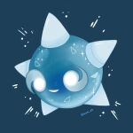  artist_name blue_background blue_skin colored_skin commentary_request emphasis_lines highres iwasi_29 minior minior_(blue_core) minior_(core) no_humans open_mouth pokemon pokemon_(creature) simple_background sparkle star_(symbol) twitter_username 