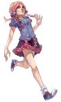  flower hair_bobbles hair_ornament hirose_yasuho jojo_no_kimyou_na_bouken jojolion kaname_(emanalc) pink_hair shoes sneakers solo 