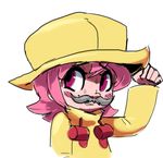  blush face facial_hair gats_(nougats) hat mustache pink_eyes pink_hair raincoat skullgirls solo sweatdrop umbrella_(skullgirls) 