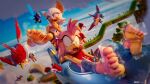 3d_(artwork) 5_toes 699mha action_pose amy_rose anthro digital_media_(artwork) duo feet female foot_fetish foot_focus hi_res pose rouge_the_bat sega soles sonic_the_hedgehog_(series) toes