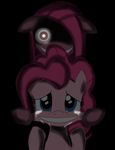  blue_eyes creepy crying duality duo equine female friendship_is_magic fur hair horse kzksm looking_at_viewer mammal my_little_pony pink_fur pink_hair pinkamena_(mlp) pinkie_pie_(mlp) pony smile square_crossover tears usagifriday 