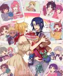  6+boys 6+girls athrun_zala birthday birthday_cake blonde_hair blue_eyes blue_hair blush bouquet brown_eyes brown_hair cagalli_yula_athha cake closed_eyes confetti dark-skinned_male dark_skin dearka_elsman dress english_text food gift green_eyes grey_eyes grey_hair gundam gundam_seed gundam_seed_destiny gundam_seed_freedom halo happy_birthday haro hat holding holding_bouquet jacket kira_yamato kkomcce lacus_clyne ledonir_kisaka lenore_zala long_hair lunamaria_hawke medium_hair meer_campbell meyrin_hawke miriallia_haw multiple_boys multiple_girls multiple_views necktie nicol_amafli open_mouth party party_hat party_popper patrick_zala pink_hair ponytail purple_eyes red_eyes shinn_asuka shirt short_hair smile sweatdrop yzak_joule 