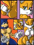  anal anal_fingering anus big_breasts blue_eyes breasts butt canine couple crossgender duo female fingering fox green_eyes hedgehog looking_back mammal miles_prower miles_tails_prowler navel nipples nude peterson pussy rodent sega smile sonic_(series) sonic_the_hedgehog 