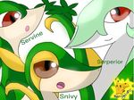  pok&#233;mon pok&eacute;mon red_eyes serperior servine snivy video_games 