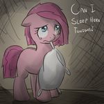  animal_ears cub equine female feral friendship_is_magic horse mammal my_little_pony pillow pinkamena_(mlp) pinkie_pie_(mlp) pony solo speccysy straight_hair young 