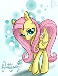  cutie_mark equine female feral fluttershy_(mlp) friendship_is_magic fur green_eyes hair horse looking_at_viewer mammal my_little_pony pegasus pink_hair pony rawrcharlierawr simple_background solo wings yellow_fur 