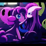  blue_eyes cdi crying cutie_mark duality duo equine female feral friendship_is_magic hair horse mammal my_little_pony navel pink_hair pinkamena_(mlp) pinkie_pie_(mlp) pony sitting smile 