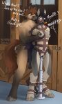 3:5 animal_genitalia animal_penis anthro ball_gag bdsm blush bondage bound breast_grab breasts ceres_moore_(justoffkilter) cuff_(restraint) dated dialogue digital_media_(artwork) dominant dominant_gynomorph dominant_intersex duo english_text equid equine equine_genitalia equine_penis erection female fur gag genitals good_girl gynomorph hair hand_on_breast harness harness_gag hi_res hip_grab horse hybrid intersex intersex/female jacklyn_marshall_(justoffkilter) mammal miramore mule muzzle_(object) nipples one-bar_prison penetration penis pussy restraints sex_toy sex_toy_in_pussy sex_toy_insertion signature smile stable straitjacket submissive submissive_female tail text vaginal vaginal_penetration vibrator vibrator_in_pussy