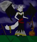  bat bat_(shape) bats black black_body black_clothing breasts canine cat claws cloud clouds cross darachi dress evening_gown feline female fox fur grass invalid_color mammal moon night night_sky pumpkin red_eyes redeye ribbons shading shirt_collar silver sky stars tail_cuff tongue tongue_out tree vampire white white_fur wings wongs 