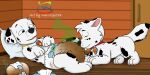 absurd_res abuniverse balls blue_eyes bodily_fluids cabin canid canine canis collar dalmatian dalsky_(dalmatian_and_husky) diaper diaper_change diaper_fetish diaper_sniffing diaper_use domestic_dog duo fan_character father_(lore) father_and_child_(lore) father_and_son_(lore) feces feral fluffy fluffy_ears fluffy_hair fluffy_tail fur genital_fluids genitals hair hi_res incest_(lore) male male/male mammal markings marshall_(paw_patrol) marvispot84 nickelodeon parent_(lore) parent_and_child_(lore) parent_and_son_(lore) paw_patrol peeing peekabu penis shaded sniffing soiled_diaper son_(lore) spots spots_(oc_marvispot84) spotted_body spotted_fur stink_fumes stink_lines tail unclean_diaper urine used_diaper wet_diaper wetting wetting_diaper white_body white_fur wipes