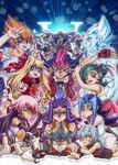  4girls 6+boys :d ^_^ age_difference annotated arito_(yuu-gi-ou_zexal) arms_up astral_(yuu-gi-ou_zexal) bangs belt black_hair blonde_hair blood blue_eyes blue_hair bow boy_on_top bracelet breasts brother_and_sister brothers clenched_teeth cloak closed_eyes constricted_pupils doll_joints double_v dress drill_hair duel_monster durbe_(yuu-gi-ou_zexal) earrings everyone facial_mark fingerless_gloves flipped_hair floating_hair flying_sweatdrops frills gem girag_(yuu-gi-ou_zexal) gloves glowing green_eyes green_hair grin hair_bow hair_pull heart heart_earrings hood iii_(yuu-gi-ou_zexal) iv_(yuu-gi-ou_zexal) jewelry kamishiro_rio kamishiro_ryouga light_smile lolita_fashion long_hair looking_at_another luna_(yuu-gi-ou_zexal) lying mask mini_wings mizael_(yuu-gi-ou_zexal) mizuki_kotori_(yuu-gi-ou_zexal) multicolored_hair multiple_boys multiple_girls necklace necktie on_stomach one_eye_closed open_clothes open_mouth open_vest orange_eyes orange_hair orbital_7 outstretched_arms pendant pink_eyes pink_hair pleated_skirt princess_cologne purple_eyes purple_hair raku_(howdy) red_eyes ring robot school_uniform shingetsu_rei short_hair shorts siblings side_bun sidelocks silver_hair skirt small_breasts smile speech_bubble spiked_hair spoken_ellipsis spread_arms teeth tenjou_haruto tenjou_kaito tsukumo_yuuma twin_drills two-tone_hair v v_(yuu-gi-ou_zexal) very_long_hair vest wince wings yellow_eyes yuu-gi-ou yuu-gi-ou_zexal zipper 