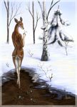  deer faellin female hooves mammal nude solo 