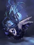  bad_id bad_pixiv_id bianzao blue_hair bubble dress hatsune_miku highres long_hair shinkai_shoujo_(vocaloid) solo submerged underwater very_long_hair vocaloid wet wet_clothes 