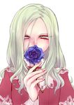  androgynous bad_id bad_pixiv_id flower inazuma_eleven_(series) inazuma_eleven_go inazuma_eleven_go_chrono_stone long_hair looking_at_viewer male_focus simple_background solo tobi_(one) vanfeny_vamp white_background 