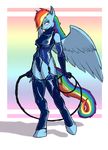  anthro anthrofied clothing cutie_mark equine female friendship_is_magic hair hooves horse krd krds-cloud mammal multi-colored_hair my_little_pony pegasus pony purple_eyes rainbow_dash_(mlp) rainbow_hair solo whip wings 