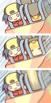  3koma :3 cafe_(chuu_no_ouchi) chibi comic gen_1_pokemon gold_(pokemon) pokemon pokemon_(creature) pokemon_(game) raichu roller_coaster smile 