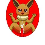  1:1 alpha_channel bodily_fluids brown_body brown_fur cum cummed_on eevee female fur generation_1_pokemon genital_fluids heart_eyes heart_symbol hi_res humanoid male male/male nintendo pokemon pokemon_(species) solo 