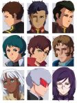 6+boys after_war_gundam_x black_hair blue_eyes bright_noa brown_eyes brown_hair char&#039;s_counterattack closed_mouth dark-skinned_male dark_skin earth_federation enelous expressionless glasses green_eyes green_hair grey_hair grin gundam gundam_00 gundam_hathaway&#039;s_flash gundam_zz hairband harry_ord hathaway_noa heterochromia highres jamil_neate judau_ashta kamille_bidan kenneth_sleg looking_at_viewer looking_to_the_side looking_up loran_cehack male_focus medium_hair military_uniform multiple_boys profile purple_eyes red-tinted_eyewear red_eyes scar scar_across_eye scar_on_face short_hair sideways_glance smile split_mouth sunglasses tieria_erde tinted_eyewear turn_a_gundam white_hairband yellow_eyes zeta_gundam 