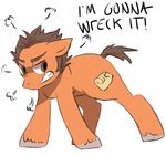  brown_eyes brown_hair cutie_mark equine feral friendship_is_magic hair horse male mammal my_little_pony ponification pony ralph_(wreck-it_ralph) scalene-trlangle solo wreck-it_ralph 