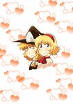  alice_margatroid bad_id bad_pixiv_id blonde_hair braid comic hairband hat heart highres kirisame_marisa multiple_girls non_(z-art) smile touhou witch_hat 