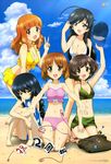  akiyama_yukari bikini cleavage girls_und_panzer isuzu_hana nishizumi_miho reizei_mako swimsuits tagme takebe_saori 