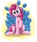  alpha_channel balloon blue_eyes equine female feral friendship_is_magic fur hair horse looking_at_viewer mammal my_little_pony otakuap pink_fur pink_hair pinkie_pie_(mlp) plain_background pony shaggy smile solo 