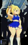 2024 5_fingers ambiguous_gender anthro artist_name biped black_eyes blonde_hair bluesky_(social_media) bluesky_logo bodily_fluids bottom_heavy bottomwear breasts bulge canid canine canis cheerleader cheerleader_outfit choker clothed clothing detailed_background digital_drawing_(artwork) digital_media_(artwork) discord_(app) discord_logo domestic_dog eyelashes fingers fur group gynomorph gynomorph_anthro gynomorph_focus hair hi_res intersex intersex_anthro intersex_focus jewelry long_hair male_(lore) mammal midriff motion_lines necklace panties parappa parappa_the_rapper parappa_the_trappa ponytail rapid_transit silhouette skirt solo_focus somescrub sony_corporation sony_interactive_entertainment subscribestar subscribestar_logo subway sweat sweatdrop tan_body tan_fur thick_thighs twitter underwear watermark white_clothing white_panties white_underwear wide_hipped_anthro wide_hips x_logo
