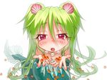  bad_id bad_pixiv_id cupping_hands green_hair jewelry long_hair mermaid monster_girl muromi-san namiuchigiwa_no_muromi-san necklace open_mouth red_eyes roe scales seashell sexually_suggestive shell solo tail tomiwo tongue twintails two_side_up 