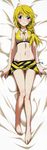  absurdres ass_visible_through_thighs bare_legs bare_shoulders barefoot bikini bikini_skirt blonde_hair blush bracelet braid breasts charlotte_dunois cleavage dakimakura hair_over_shoulder highres huge_filesize infinite_stratos jewelry kurashima_tomoyasu long_hair long_legs lying medium_breasts navel necklace official_art parted_lips pendant purple_eyes scan single_braid solo swimsuit thigh_gap yellow_bikini 