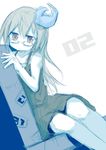  glasses ico_(green_bullet) kimidori_(ico) long_hair looking_at_viewer monochrome original simple_background solo white_background 