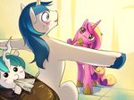  bakki black_eyes blue_eyes blue_hair blush changeling cute equine female feral friendship_is_magic green_hair hair hooves horn horse male mammal multi-colored_hair my_little_pony pink_eyes pony princess_cadance_(mlp) shining_armor_(mlp) unicorn young 