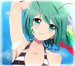  antennae bad_id bad_pixiv_id do_ri_(azukixx) green_eyes green_hair short_hair smile solo swimsuit touhou wriggle_nightbug 