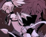  1girl bad_id bad_pixiv_id bosutafu bracelet brother_and_sister choker demon_tail demon_wings disgaea disgaea_d2 earrings etna gloves jewelry pointy_ears pouch short_hair siblings skull tail twintails wings xenolith 