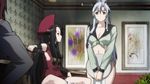  3girls animated animated_gif black_hair breasts female gotou_matabei grey_hair hyakka_ryouran_samurai_girls large_breasts long_hair multiple_girls panties ponytail sanada_yukimura_(hyakka_ryouran) smelling sniff tokugawa_sen underwear 