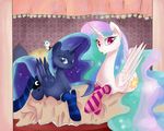  duo equine female feral fikakorv friendship_is_magic horn horse mammal my_little_pony pony princess princess_celestia_(mlp) princess_luna_(mlp) royalty sibling sisters winged_unicorn wings 