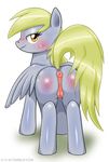 anatomically_correct_pussy animal_genitalia anus blonde_hair blush butt c-v-m derpy_hooves_(mlp) equine equine_pussy female feral friendship_is_magic hair horse looking_at_viewer looking_back mammal my_little_pony nude pegasus plain_background pony presenting presenting_hindquarters presenting_pussy puffy_anus pussy raised_tail smile solo white_background wings yellow_eyes 