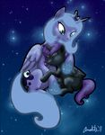  cub cute equine female feral friendship_is_magic horn horse hug mammal my_little_pony nyx_(mlp) pony princess_luna_(mlp) winged_unicorn wings young 