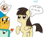  adventure_time bmo brown_eyes brown_hair canine crossover cutie_mark dog equine female feral finn_the_human friendship_is_magic hair hat horse human icebreak23 jake_the_dog machine male mammal mechanical my_little_pony navel pegasus pony robot tsundere wild_fire_(mlp) wings 