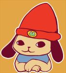 2014 :3 anthro beanie black_nose blue_clothing blue_topwear boke_(artist) canid canine canis clothing digital_drawing_(artwork) digital_media_(artwork) doge dogelore domestic_dog fur hat headgear headwear looking_at_viewer male mammal meme orange_beanie orange_clothing orange_hat orange_headwear parappa parappa_the_rapper simple_background solo sony_corporation sony_interactive_entertainment tan_body tan_face tan_fur topwear yellow_background