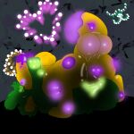 allan_(allanhu3) allanhu3 anal anthro balls big_balls duo genitals glowing glowing_eyes glowing_feet hi_res huge_balls humanoid male male/male new_year_2024 rain_world slugcat slugcat_humanoid videocult