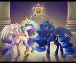  columns equine female feral friendship_is_magic horn horse jewels mammal metalpandora my_little_pony pony princess princess_celestia_(mlp) princess_luna_(mlp) royalty winged_unicorn wings 