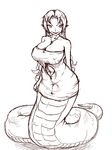  breasts dress female human_being_bizarre lamia monster monster_girl 