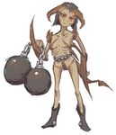  chain iron_ball monster_girl personification serious_sam skeleton solo triple-q 